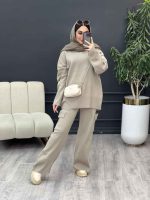 ست بافت و شلوار جیب پاکتی کد 5528 - تصویر 2