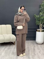 ست بافت و شلوار جیب پاکتی کد 5528 - تصویر 13
