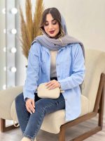 شومیز کتان رنگی هلما کد 5534 - تصویر 10