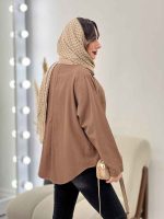شومیز کتان رنگی هلما کد 5534 - تصویر 16