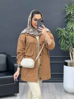 مانتو کتان چهار جیب پرچ پارلا کد 4751 - تصویر 23