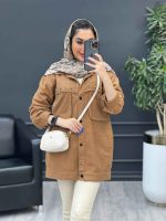 مانتو کتان چهار جیب پرچ پارلا کد 4751 - تصویر 15