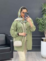 مانتو کتان چهار جیب پرچ پارلا کد 4751 - تصویر 12