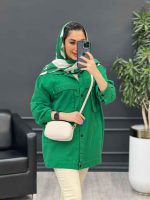 مانتو کتان چهار جیب پرچ پارلا کد 4751 - تصویر 26