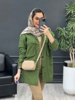 مانتو کتان چهار جیب پرچ پارلا کد 4751 - تصویر 14