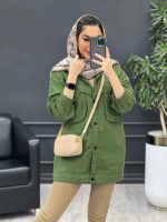 مانتو کتان چهار جیب پرچ پارلا کد 4751 - تصویر 24