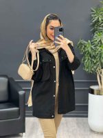 مانتو کتان چهار جیب پرچ پارلا کد 4751 - تصویر 22