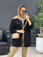مانتو کتان چهار جیب پرچ پارلا کد 4751 - تصویر 11