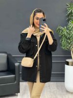 مانتو کتان چهار جیب پرچ پارلا کد 4751 - تصویر 5