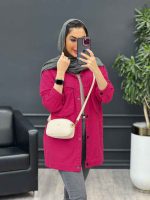 مانتو کتان چهار جیب پرچ پارلا کد 4751 - تصویر 4