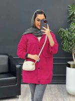 مانتو کتان چهار جیب پرچ پارلا کد 4751 - تصویر 10
