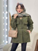 بارانی ژیله دار ساینا کد 5532 - تصویر 14