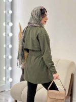 بارانی ژیله دار ساینا کد 5532 - تصویر 3