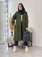 بارانی بلند چهارجیب کمرگت کد 5427
