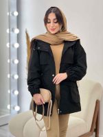بارانی جیب زیپ کمرگت کد 5525 - تصویر 5