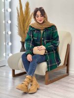 شکت چهارخونه دو جیب سوفیا کد 5478 - تصویر 36
