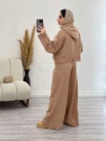ست بافت کلاهدار و شلوار کد 5523 - تصویر 12