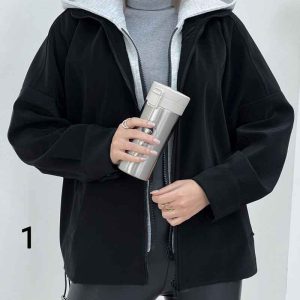 سوییشرت طرح دار پایین گت کد 5571