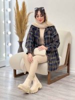 شکت چهارخونه دو جیب هستی کد 5581 - تصویر 14