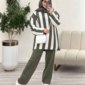ست بافت راه راه مهناز کد 5603