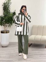 ست بافت راه راه مهناز کد 5603 - تصویر 6