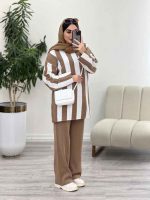 ست بافت راه راه مهناز کد 5603 - تصویر 3