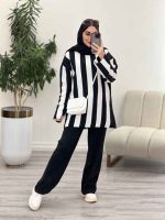 ست بافت راه راه مهناز کد 5603 - تصویر 7