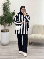 ست بافت راه راه مهناز کد 5603 - تصویر 12