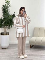 ست بافت راه راه مهناز کد 5603 - تصویر 2