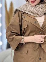 بارانی چهار جیب آستین پاکتی کد 5616 - تصویر 6