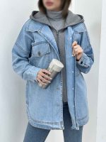 جین ترکیبی کلاهدار شیلا کد 5633 - تصویر 3