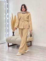 ست مانتو و شلوار کمر گت کد 5627