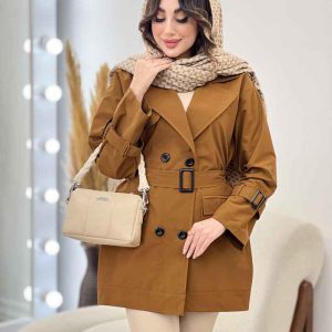 بارانی سرجیب دوبل ژیله دار کد 5608