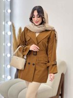 بارانی سرجیب دوبل ژیله دار کد 5608 - تصویر 16