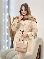بارانی سرجیب دوبل ژیله دار کد 5608 - تصویر 15