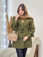 بارانی سرجیب دوبل ژیله دار کد 5608 - تصویر 13