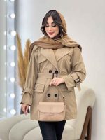 بارانی سرجیب دوبل ژیله دار کد 5608 - تصویر 21