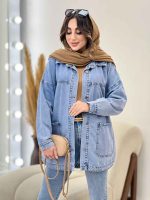 مانتو جین دو جیب فاریا کد 5637 - تصویر 3