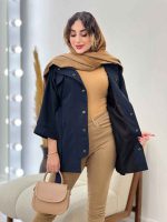 بارانی چهار جیب آستین پاکتی کد 5616 - تصویر 15