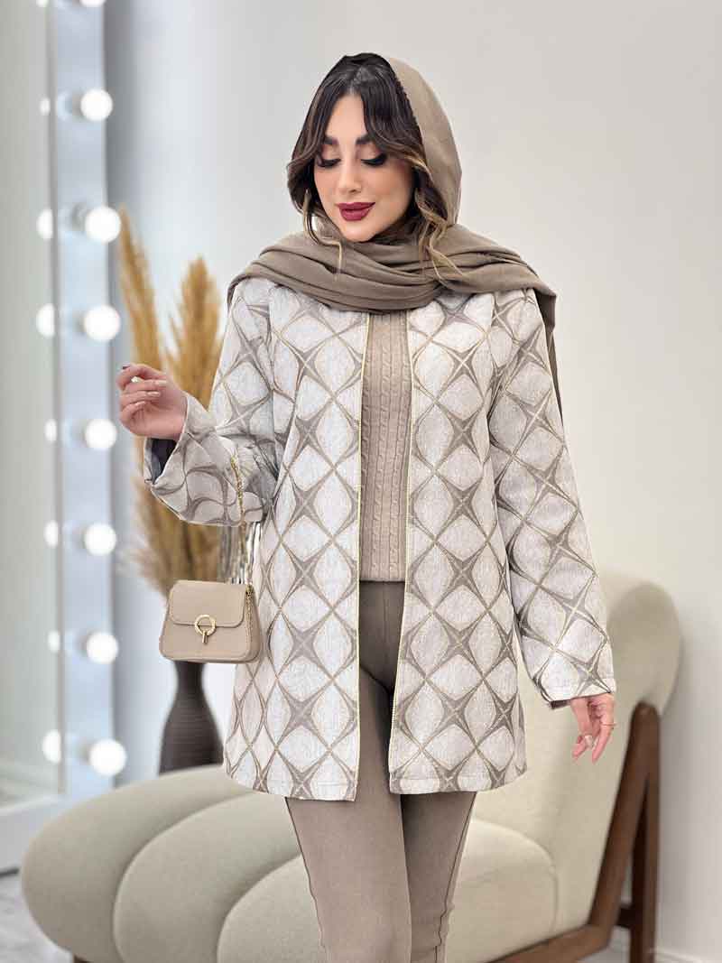 پالتو جلو باز مغزی دوزی کد 5592 پالتو جلو باز مغزی دوزی کد 5592
