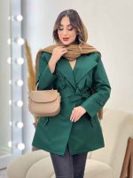 بارانی ژیله پاگن کمر دار کد 5643 - تصویر 18