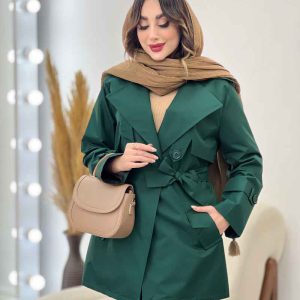 بارانی ژیله پاگن کمر دار کد 5643