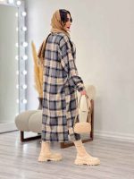 پیراهن بلند چهارخونه آستین پیله کد 5526 - تصویر 13