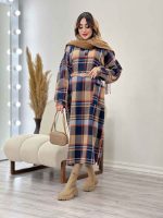 پیراهن بلند چهارخونه آستین پیله کد 5526 - تصویر 18