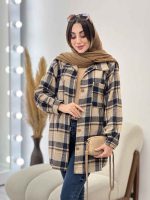 شکت چهارخونه دو جیب تبسم کد 5593 - تصویر 10