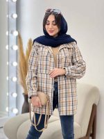 شکت چهارخونه دو جیب تبسم کد 5593 - تصویر 7