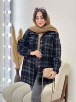 شکت چهارخونه دو جیب تبسم کد 5593 - تصویر 3