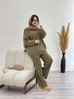 ست بافت و شلوار دلانا کد 5647 - تصویر 2