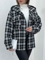 سوئیشرت دو جیب چهارخونه کد 5640 - تصویر 3