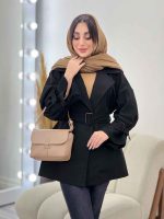 بارانی دو جیب نیلوفر کد 5628 - تصویر 17